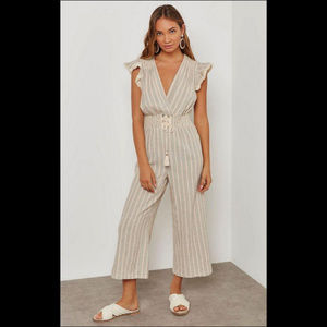 NWOT Moon River Striped Wide-Leg Jumpsuit
